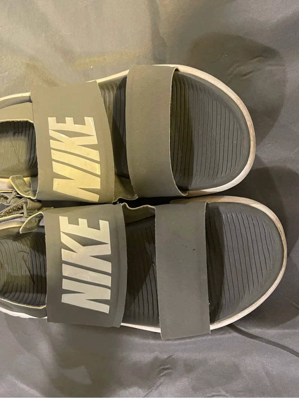 Nike Grey  and White Women’s Sport Sandals